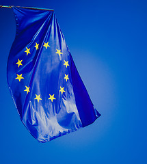 Image showing Retro look European flag