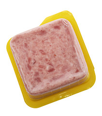 Image showing Sliced  Cooked Ham In Plastic Package