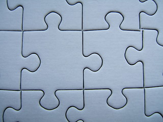 Image showing Blue puzzle close-up