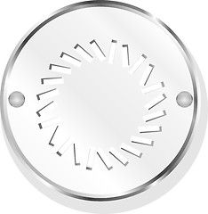 Image showing abstract symbol on icon or button isolated on white