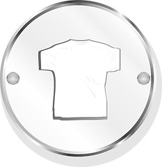 Image showing Clothes for women or man. T-shirt icon isolated on white