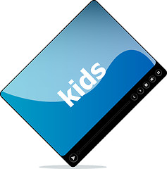 Image showing Video movie media player with kids on it