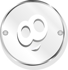 Image showing smile face icon button, funny face for web