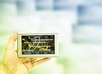 Image showing Gps in a man hand.