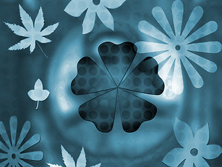 Image showing Flowers & Leafs - background