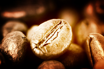 Image showing Fragrant fried coffee beans 