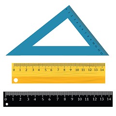 Image showing set of rulers