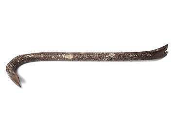 Image showing Old rusty crowbar