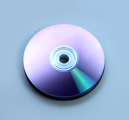 Image showing Closeup stack of few compact discs