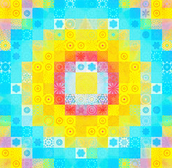 Image showing Color background with abstract mosaic