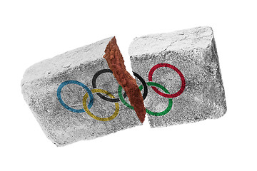 Image showing Rough broken brick