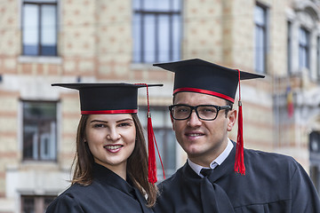 Image showing Portrait of a Couple in the Graduation Day