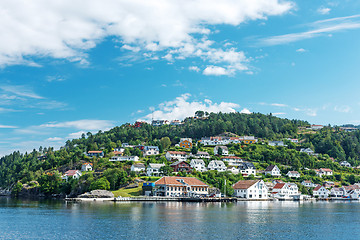 Image showing Typical Norwegian village