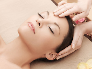 Image showing beautiful woman in massage salon