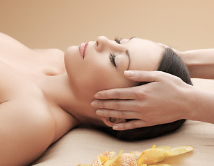 Image showing beautiful woman in massage salon