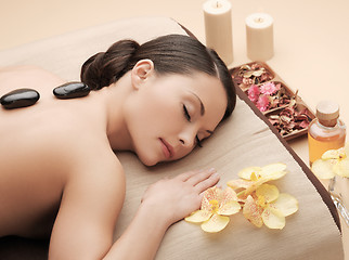 Image showing beautiful woman in spa salon