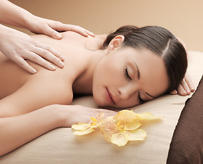 Image showing beautiful woman in massage salon