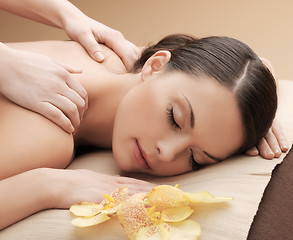 Image showing beautiful woman in massage salon