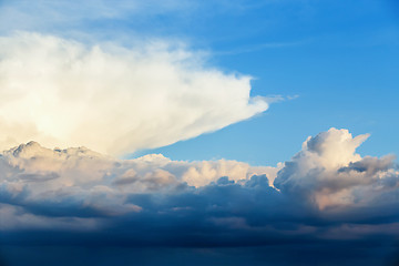 Image showing sky with clouds and sun