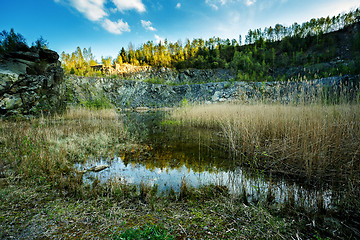 Image showing small flooded quarry