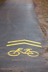 Image showing Bicycle lane