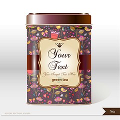 Image showing Vector box tea with place for your text.