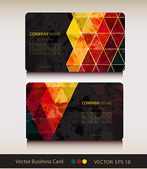 Image showing Set of abstract geometric business card