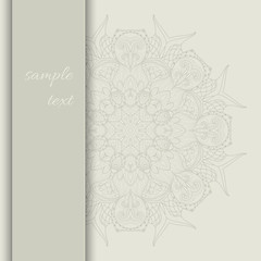 Image showing Circle lace hand-drawn ornament card