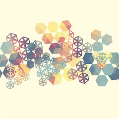 Image showing Abstract background with multicolor hexagons