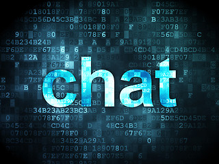 Image showing SEO web development concept: Chat on digital background