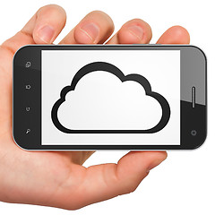 Image showing Cloud technology concept: Cloud on smartphone