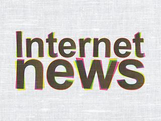 Image showing News concept: Internet News on fabric texture background