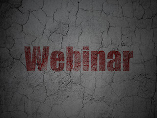 Image showing Education concept: Webinar on grunge wall background