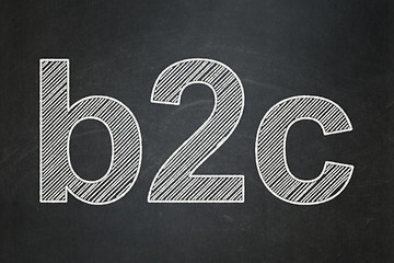 Image showing Business concept: B2c on chalkboard background