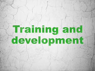 Image showing Education concept: Training and Development on wall background