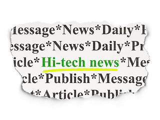Image showing News concept: Hi-tech News on Paper background
