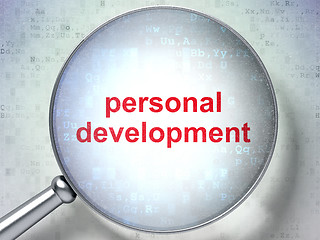 Image showing Education concept: Personal Development with optical glass