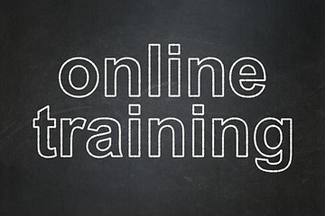 Image showing Education concept: Online Training on chalkboard background