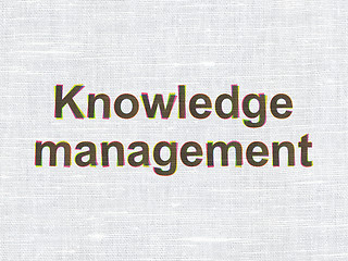 Image showing Education concept: Knowledge Management on fabric texture background