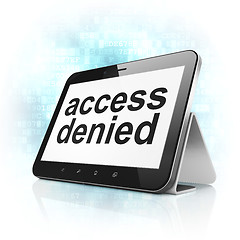 Image showing Protection concept: Access Denied on tablet pc computer
