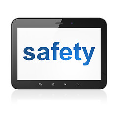 Image showing Security concept: Safety on tablet pc computer