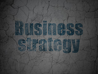 Image showing Business concept: Business Strategy on grunge wall background