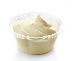 Image showing Mayonnaise in a plastic bowl