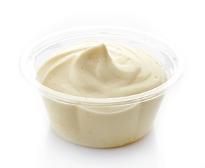 Image showing Mayonnaise in a plastic bowl