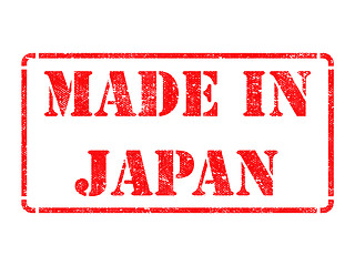 Image showing Made in Japan - inscription on Red Rubber Stamp.