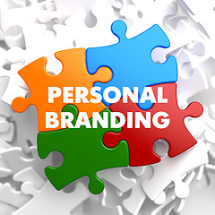 Image showing Personal Branding on Multicolor Puzzle.