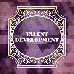 Image showing Talent Development Concept. Purple Vintage design.