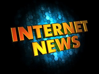 Image showing Internet News on Digital Background.