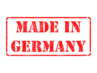 Image showing Made in Germany- inscription on Red Rubber Stamp.