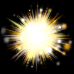 Image showing Golden Solar Burst